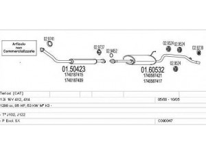 MTS C090047001419 išmetimo sistema 
 Išmetimo sistema -> Išmetimo sistema, visa