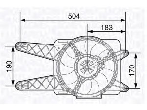 MAGNETI MARELLI 069422480010 ventiliatorius, radiatoriaus 
 Aušinimo sistema -> Radiatoriaus ventiliatorius
46789792