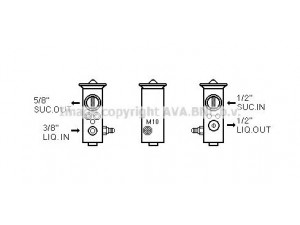 AVA QUALITY COOLING VL1060 išsiplėtimo vožtuvas, oro kondicionavimas
1696846C1, 1696846C2, 1696846C3
