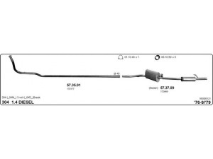 IMASAF 563000121 išmetimo sistema 
 Išmetimo sistema -> Išmetimo sistema, visa
