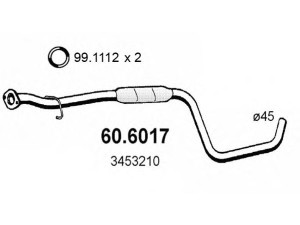 ASSO 60.6017 vidurinis duslintuvas 
 Išmetimo sistema -> Duslintuvas
3445876, 3453210