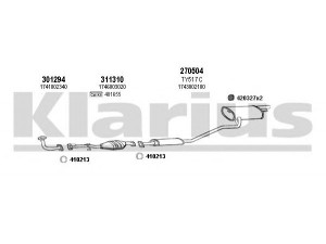 KLARIUS 900345E išmetimo sistema 
 Išmetimo sistema -> Išmetimo sistema, visa