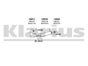 KLARIUS 930351E išmetimo sistema 
 Išmetimo sistema -> Išmetimo sistema, visa