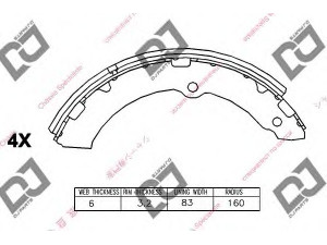 DJ PARTS BS1051 stabdžių trinkelių komplektas 
 Techninės priežiūros dalys -> Papildomas remontas
04494-36180, 0449436190, 0449436210