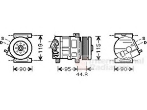 VAN WEZEL 1700K330 kompresorius, oro kondicionierius 
 Oro kondicionavimas -> Kompresorius/dalys
0055194880, 55194880