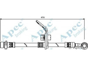 APEC braking HOS3980 stabdžių žarnelė 
 Stabdžių sistema -> Stabdžių žarnelės
01464SDAA01, 01464SEAE00