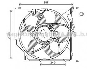 AVA QUALITY COOLING BW7520 ventiliatorius, radiatoriaus 
 Aušinimo sistema -> Oro aušinimas
17113401056, 17113405099, 17113414008