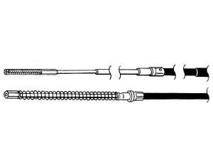 KAWE VW02153 trosas, stovėjimo stabdys 
 Stabdžių sistema -> Valdymo svirtys/trosai
1H0609721