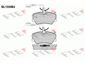 FTE BL1594B4 stabdžių trinkelių rinkinys, diskinis stabdys 
 Techninės priežiūros dalys -> Papildomas remontas
425107, 95666894, 425107, 95666894