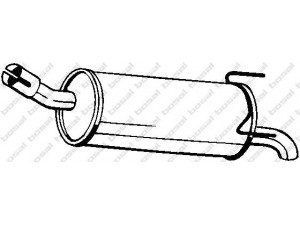 BOSAL 185-639 galinis duslintuvas 
 Išmetimo sistema -> Duslintuvas
58 52 466, 58 52 467