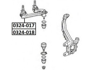 ASVA 0324-018 vikšro valdymo svirtis 
 Ašies montavimas/vairavimo mechanizmas/ratai -> Valdymo svirtis/pasukamosios svirties sujungimas -> Vairo trauklės (valdymo svirtis, išilginis balansyras, diago
51460-SM4-013, 51460-SM4-023