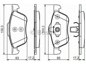 BOSCH 0 986 495 118 stabdžių trinkelių rinkinys, diskinis stabdys 
 Techninės priežiūros dalys -> Papildomas remontas
41060 9F525