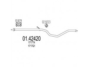 MTS 01.42420 išleidimo kolektorius 
 Išmetimo sistema -> Išmetimo vamzdžiai
1717Q1, 1717T4