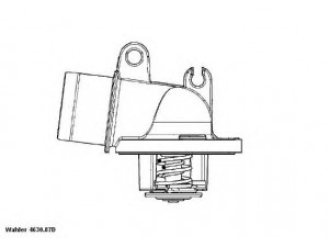 WAHLER 4630.87D termostatas, aušinimo skystis 
 Aušinimo sistema -> Termostatas/tarpiklis -> Thermostat
642 200 03 15, 5175583AB