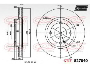 MAXTECH 827040.6060 stabdžių diskas 
 Stabdžių sistema -> Diskinis stabdys -> Stabdžių diskas
1523795, 1535924, 1546835, 1679853