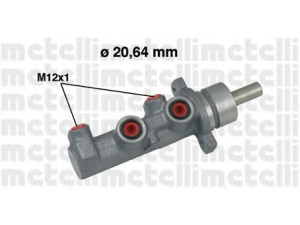 METELLI 05-0644 pagrindinis cilindras, stabdžiai 
 Stabdžių sistema -> Pagrindinis stabdžių cilindras
77362070, 9949648