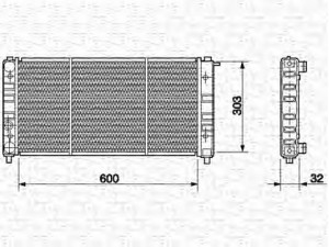 MAGNETI MARELLI 350213638000 radiatorius, variklio aušinimas 
 Aušinimo sistema -> Radiatorius/alyvos aušintuvas -> Radiatorius/dalys
SE021117002B, SE021117002B/D, SE021117002BD