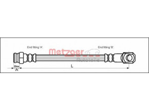 METZGER 4114050 stabdžių žarnelė 
 Stabdžių sistema -> Stabdžių žarnelės
631 428 0035