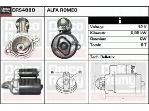 DELCO REMY DRS4880 starteris 
 Elektros įranga -> Starterio sistema -> Starteris
605629740, 60875800