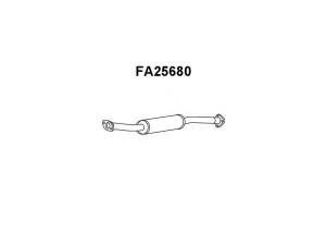 VENEPORTE FA25680 priekinis duslintuvas 
 Išmetimo sistema -> Duslintuvas
1316591080, 1705W7, 1705W8, 71765163