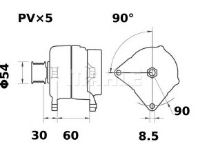 MAHLE ORIGINAL MG 8 kintamosios srovės generatorius
028 903 029 B, 028 903 029 E, 028 903 031