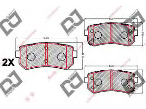 DJ PARTS BP2134 stabdžių trinkelių rinkinys, diskinis stabdys 
 Techninės priežiūros dalys -> Papildomas remontas
583021MA00, 5830229A00