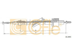 COFLE 10.2443 sankabos trosas 
 Dviratė transporto priemonės -> Kabeliai ir tachometro velenaai -> Sankabos trosas
6156501, 6158521
