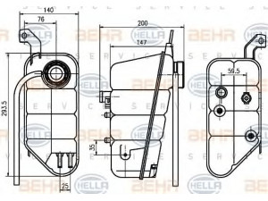 HELLA 8MA 376 755-821 išsiplėtimo bakelis, aušinimo skystis 
 Aušinimo sistema -> Radiatorius/alyvos aušintuvas -> Išsiplėtimo bakelis, variklio aušinimo skystis
220 500 00 49, A 220 500 00 49