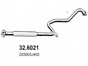 ASSO 32.6021 vidurinis duslintuvas 
 Išmetimo sistema -> Duslintuvas
203003J400, 203003J400KE, 203003J401