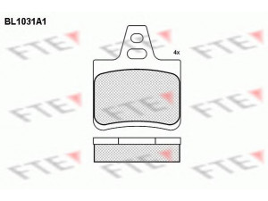 FTE BL1031A1 stabdžių trinkelių rinkinys, diskinis stabdys 
 Techninės priežiūros dalys -> Papildomas remontas
425183, 95651047, 95654085, 95659642