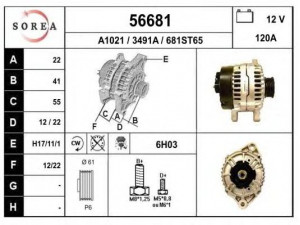 EAI 56681 kintamosios srovės generatorius 
 Elektros įranga -> Kint. sr. generatorius/dalys -> Kintamosios srovės generatorius
7782187