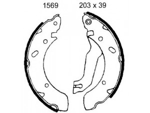 BSF 01569 stabdžių trinkelių komplektas 
 Techninės priežiūros dalys -> Papildomas remontas
5830517A00, 5830528A70, 5830528B00