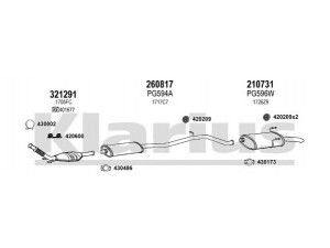 KLARIUS 630588E išmetimo sistema 
 Išmetimo sistema -> Išmetimo sistema, visa