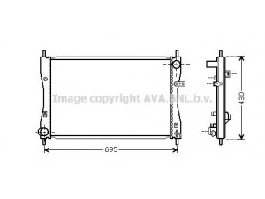 AVA QUALITY COOLING MT2174 radiatorius, variklio aušinimas 
 Aušinimo sistema -> Radiatorius/alyvos aušintuvas -> Radiatorius/dalys
MN130395, 4545001103, 4545001203