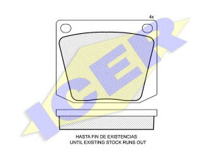 ICER 180010 stabdžių trinkelių rinkinys, diskinis stabdys 
 Techninės priežiūros dalys -> Papildomas remontas
GBP90110, 1 576 831, 5 018 521