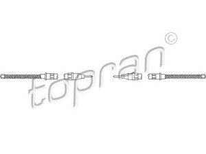 TOPRAN 103 404 trosas, stovėjimo stabdys 
 Stabdžių sistema -> Valdymo svirtys/trosai
321 609 721C