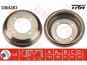 TRW DB4283 stabdžių būgnas 
 Stabdžių sistema -> Būgninis stabdys -> Stabdžių būgnas
5841122000, 5841122010, 5841122020