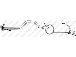 BOSAL 281-001 galinis duslintuvas 
 Išmetimo sistema -> Duslintuvas
17405-73060