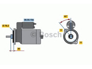 BOSCH 0 001 107 007 starteris 
 Elektros įranga -> Starterio sistema -> Starteris
1516723R, 020 911 023, 020 911 023