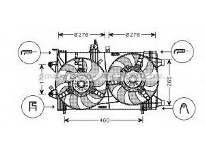 AVA QUALITY COOLING FT7538 ventiliatorius, radiatoriaus 
 Aušinimo sistema -> Oro aušinimas
51708726, 51738693