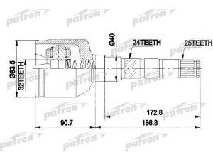 PATRON PCV9537 jungčių komplektas, kardaninis velenas 
 Ratų pavara -> Sujungimai/komplektas
4641962AA