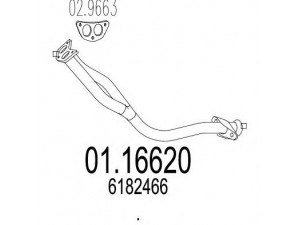 MTS 01.16620 išleidimo kolektorius 
 Išmetimo sistema -> Išmetimo vamzdžiai
6182466