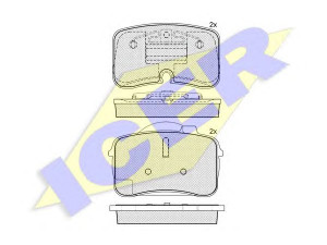 ICER 181626 stabdžių trinkelių rinkinys, diskinis stabdys 
 Techninės priežiūros dalys -> Papildomas remontas
441 615 115 E, 441 615 116 E, 441 698 151