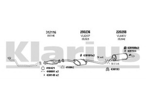 KLARIUS 391243E išmetimo sistema 
 Išmetimo sistema -> Išmetimo sistema, visa