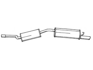 AKS DASIS SG12610 galinis duslintuvas 
 Išmetimo sistema -> Duslintuvas
7536572