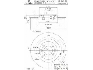 BREMBO 08.8682.20 stabdžių diskas 
 Dviratė transporto priemonės -> Stabdžių sistema -> Stabdžių diskai / priedai
4249F7, 4249F7