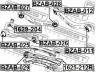 FEBEST BZAB-027 valdymo svirties/išilginių svirčių įvorė
A2043503306, A2043503406