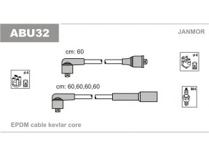 JANMOR ABU32 uždegimo laido komplektas 
 Kibirkšties / kaitinamasis uždegimas -> Uždegimo laidai/jungtys
059998031, 803 998 031