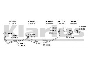 KLARIUS 720459U išmetimo sistema 
 Išmetimo sistema -> Išmetimo sistema, visa
