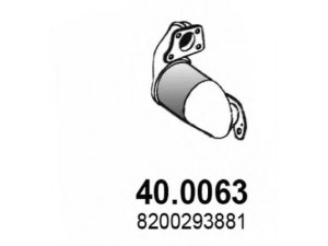 ASSO 40.0063 katalizatoriaus keitiklis 
 Išmetimo sistema -> Katalizatoriaus keitiklis
8200293881